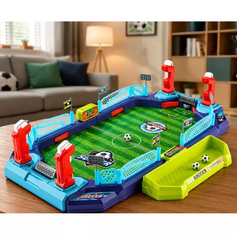 LEAN TOYS 2-in-1 pöytäjalkapallo- ja ilmakiekkopeli 2 pelaajalle