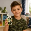 LEAN TOYS sotilasradiopuhelimet USB kantama 200M khaki 2 kpl