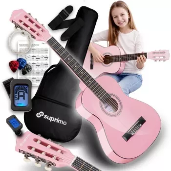 SUPRIMO JRC SET PK konserttikitara 1/4 pinkki tarvikkeilla