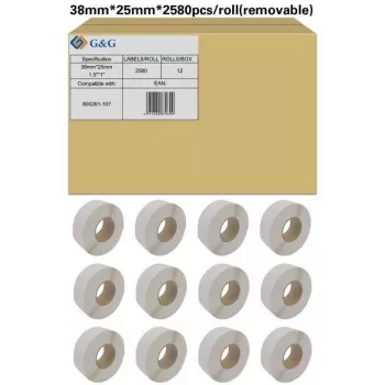 G&G 19803 valkoiset itseliimautuvat A4-tarrat 105x148mm 4/arkki 100 arkkia (400 tarraa)