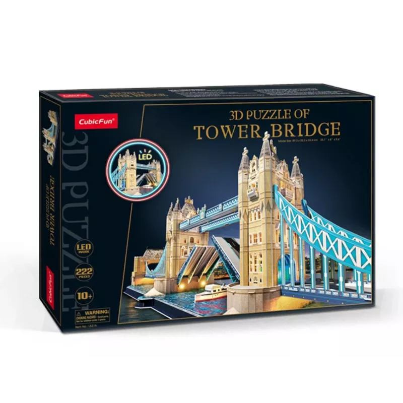 Cubic Fun 3D-palapeli Tower Bridge LED-valoilla