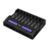 XTAR VC8S USB-C SET akkulaturi, 3,7V/1,2V