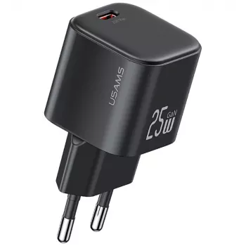 USAMS 25W GaN USB-C pikalaturi - valkoinen