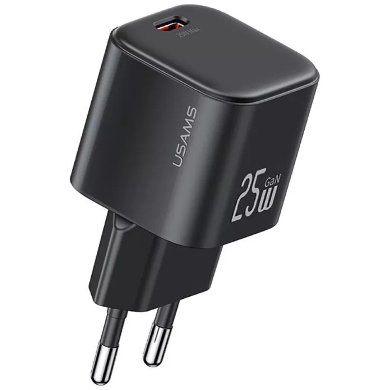 USAMS 25W GaN USB-C pikalaturi - valkoinen
