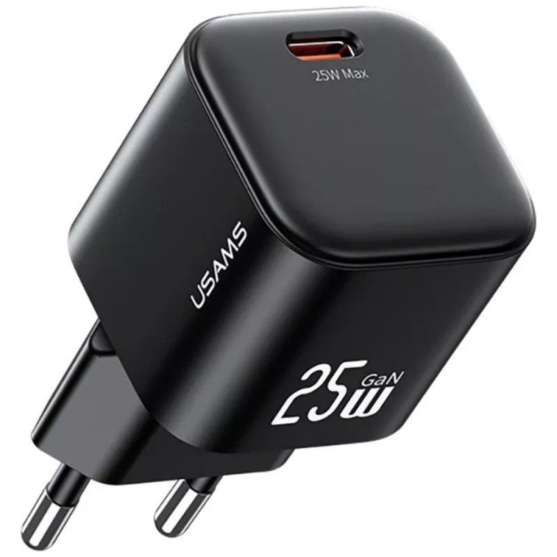USAMS 25W GaN USB-C pikalaturi - valkoinen
