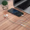 DUDAO X14ProT nappikuulokkeet USB-C-liitännällä, 1,2 m kaapeli, valkoinen