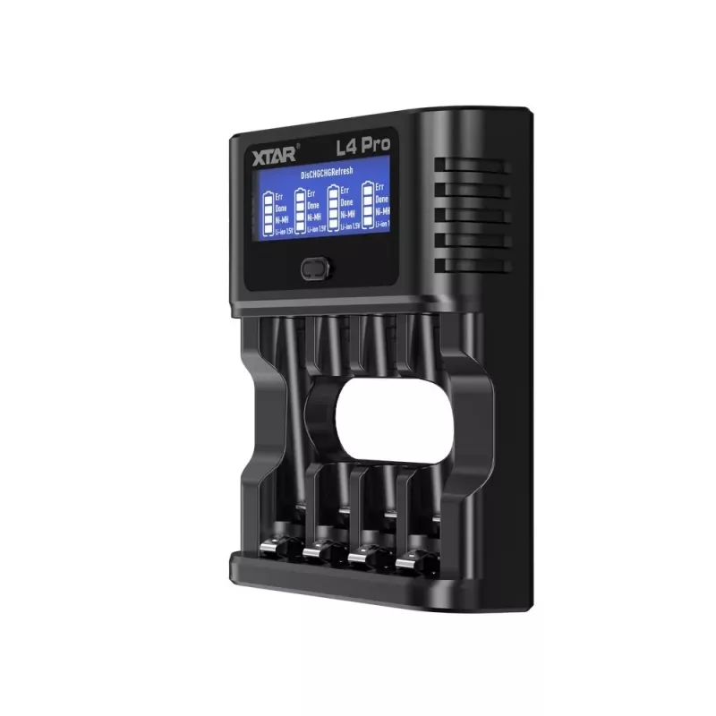XTAR L4 PRO USB-C Li-ion/Ni-MH akkulaturi, 1,5V/1,2V