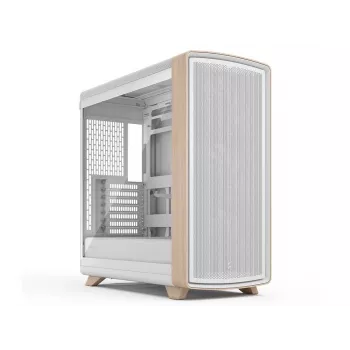 Fractal Design Summit Chalk White TG Clear Tint Mid-Tower-kotelo aidolla tammipuufrontilla