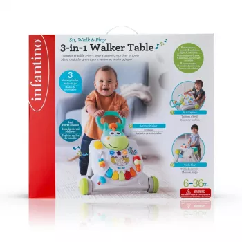 B-KIDS Pusher 3-in-1 -ratsuhevonen Infantino Grow-with-Me -aktiviteettiratsu
