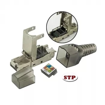 Techly 101911 RJ45 Cat6a 10G työkaluton modulaarinen liitin, STP
