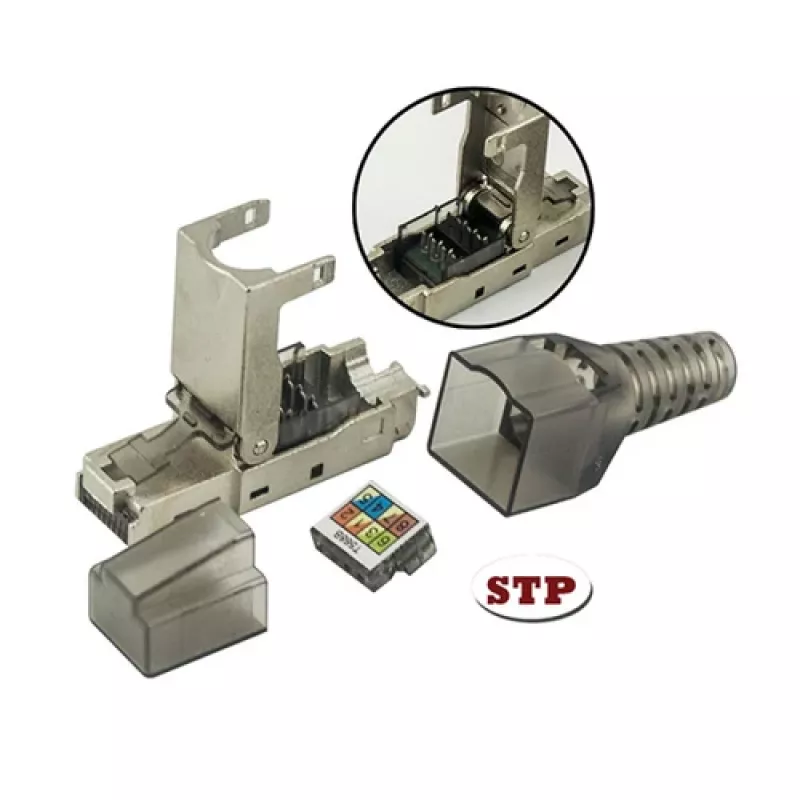 Techly 101911 RJ45 Cat6a 10G työkaluton modulaarinen liitin, STP