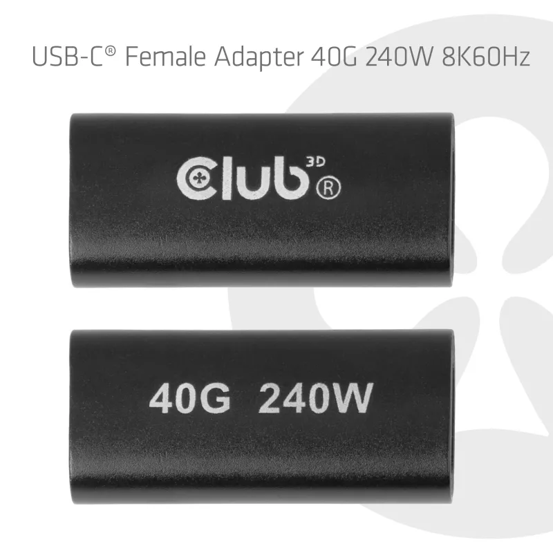 Club 3D USB-C naarasliitäntäadapteri 40G 240W 8K60Hz