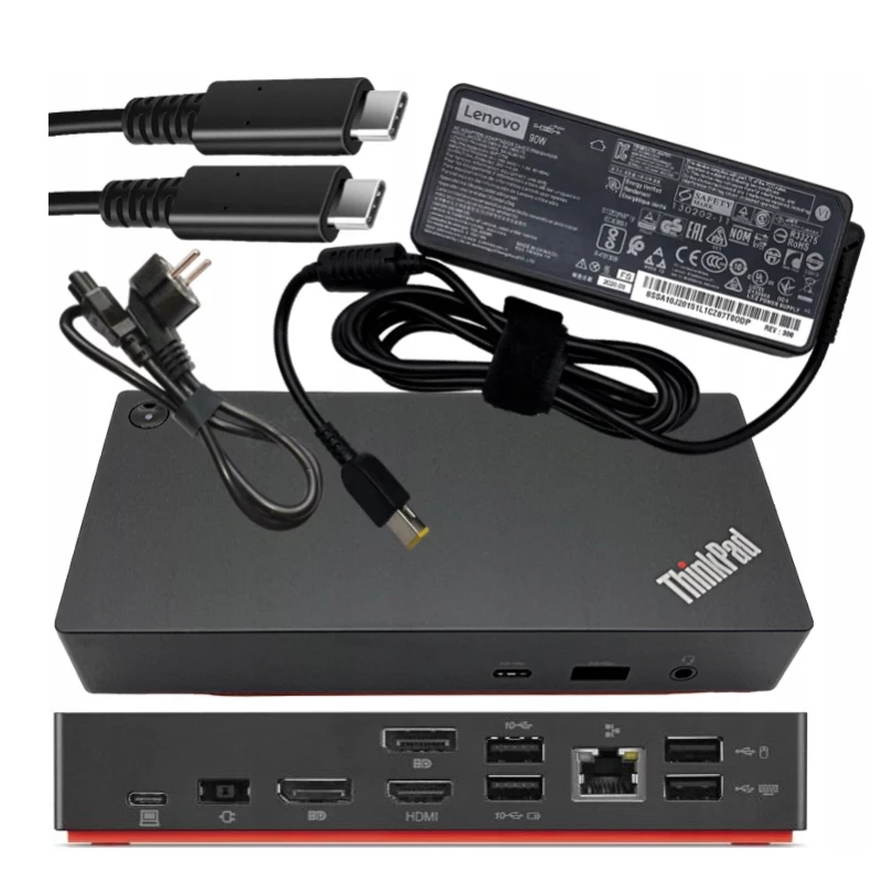 Lenovo Renewed ThinkPad Universal USB-C Dock 40AY 90W käytetty sis. verkkolaitteen