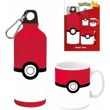 Pokemon alumiinipullo 500ml keraamisen mukin setillä