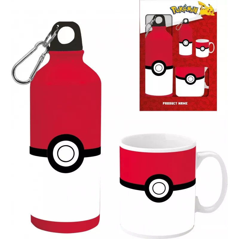 Pokemon alumiinipullo 500ml keraamisen mukin setillä