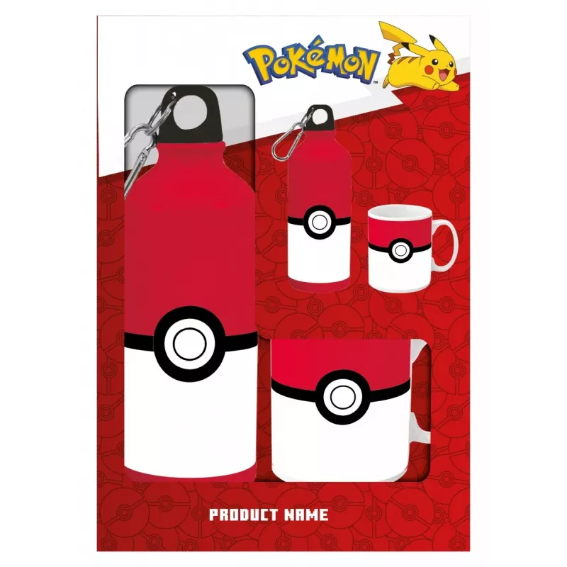 Pokemon alumiinipullo 500ml keraamisen mukin setillä