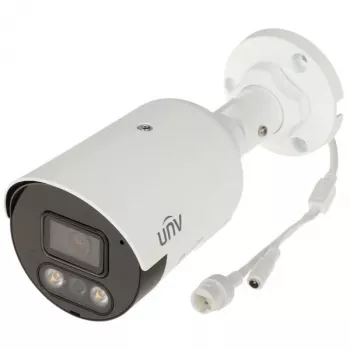UNIVIEW IPC2128SB-ADF28KMC-I1 8MP 4K UHD kiinteä Bullet-verkkokamera kaksisuuntaisella äänellä ja aktiivisella pelottelulla