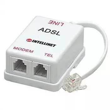 Intellinet ADSL-haaroitin/suodatin RJ11-uros 2x RJ11-naaras, valkoinen