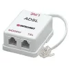 Intellinet ADSL-haaroitin/suodatin RJ11-uros 2x RJ11-naaras, valkoinen