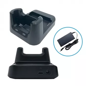 Unitech HT330 1-paikkainen USB-lataustelakka lisäakkupaikalla. Sisältää verkkolaitteen. _x00D_