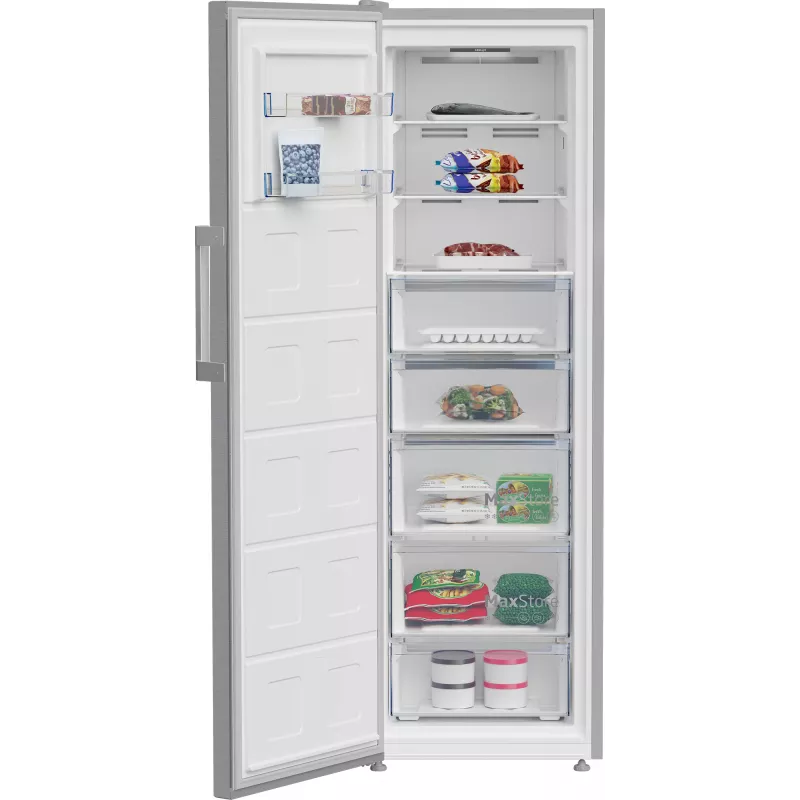 BEKO pakastin B3RMFNE314XB, energiatehokkuusluokka E, 186,5 cm, 286L, Inox-väri