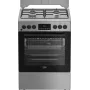 BEKO liesi FBM62320SDS, leveys 60 cm, A, kaasu/sähkö, LED-näyttö