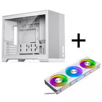 Phanteks XT M3 PC-kotelo, Mini-kotelo + D30 PWM Regular Airflow D-RGB -tuuletin, 3 kpl:n pakkaus, valkoinen