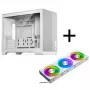 Phanteks XT M3 PC-kotelo, Mini-kotelo + D30 PWM Regular Airflow D-RGB -tuuletin, 3 kpl:n pakkaus, valkoinen