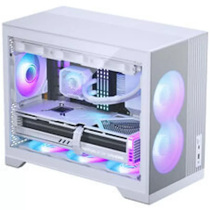 Phanteks XT M3 PC-kotelo, Mini-kotelo + D30 PWM Regular Airflow D-RGB -tuuletin, 3 kpl:n pakkaus, valkoinen