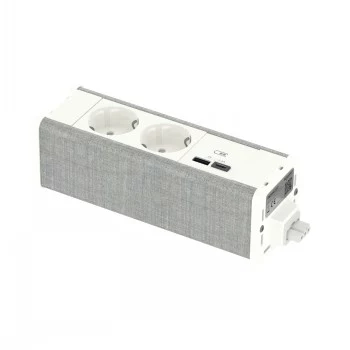 SCHNEIDER ELECTRIC UNICA SYSTEM+ MOD.UNIT 2XSCHUKO+USBA/C VALKOINEN/HARMAA