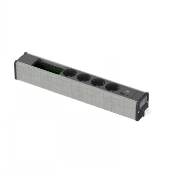 SCHNEIDER ELECTRIC UNICA SYSTEM+ MOD.UNIT 4XSCH+USBA/C+DATA ANTRASIITTI/HARMAA