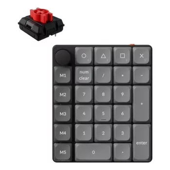 KEYCHRON K0 Max - Milk POM Red - langaton numeronäppäimistö