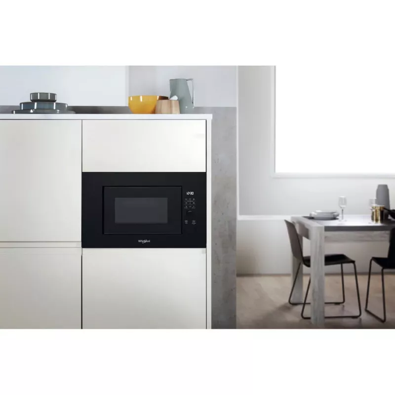 WHIRLPOOL kalusteisiin asennettava mikroaaltouuni WMF200G NB, 20L, musta
