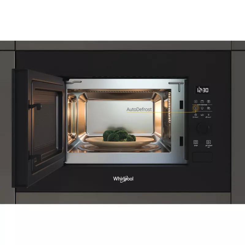 WHIRLPOOL kalusteisiin asennettava mikroaaltouuni WMF200G NB, 20L, musta