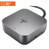HP Thunderbolt 4 Ultra Dock - OPENBOX - G6 280W Combo-kaapelilla - 5x USB-A, 2x USB-C, 1x USB-C Thunderbolt 4, 2x DisplayPort, 1x HDMI, 1x RJ-45, Meteor Silver, 3 vuotta