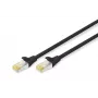 DIGITUS CAT6A S/FTP-verkkokaapeli, 0,5 m, musta