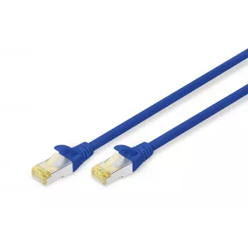 DIGITUS verkkokaapeli - CAT6a - S/FTP - lukkokielekkeen suojaus - Cu - 1 m - sininen