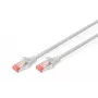 DIGITUS CAT6 S/FTP-verkkokaapeli, 0,5 m, harmaa