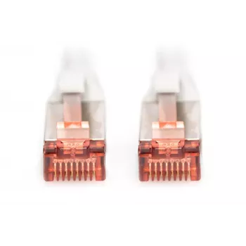 DIGITUS CAT6 S/FTP-verkkokaapeli, 0,5 m, harmaa