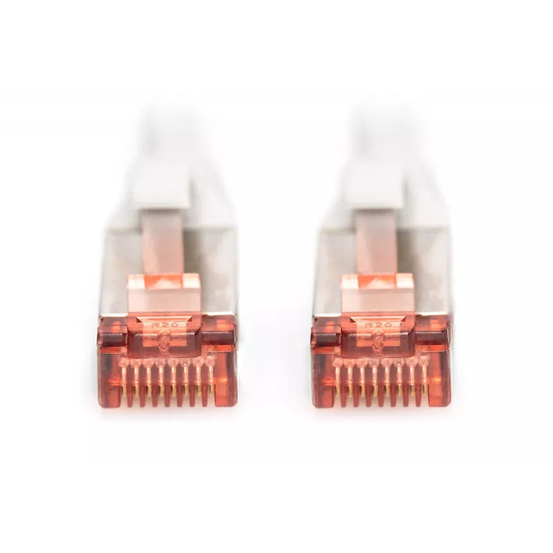 DIGITUS CAT6 S/FTP-verkkokaapeli, 0,5 m, harmaa