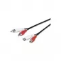 Microconnect AUDCH3 audiokaapeli 3 m 2 x RCA musta
