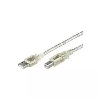 Microconnect USBAB5T USB-kaapeli USB 2.0 5 m USB A USB B läpinäkyvä