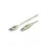 Microconnect USBAB5T USB-kaapeli USB 2.0 5 m USB A USB B läpinäkyvä