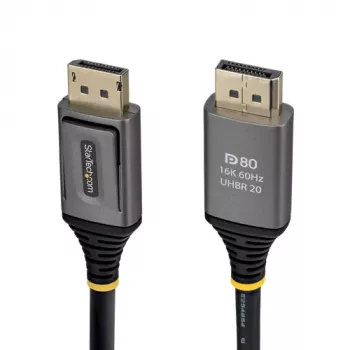 StarTech.com 0,5 m DisplayPort 2.1 DP80 -kaapeli - DisplayPort uros-uros - musta