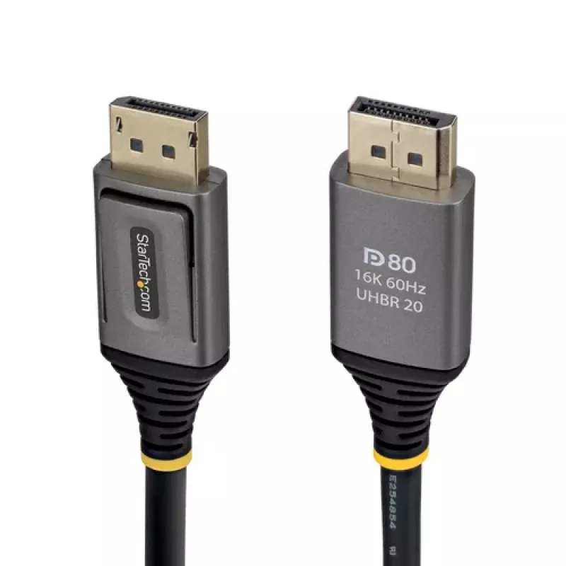 StarTech.com 2 m DisplayPort 2.1 -kaapeli, DP80, uros-uros (DP21V-2M-DP80-CABLE)