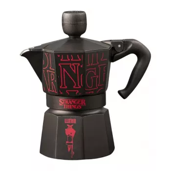 Bialetti Moka Express Sound Stranger Things 3 kupin liesi-espressokeitin (150 ml) musta