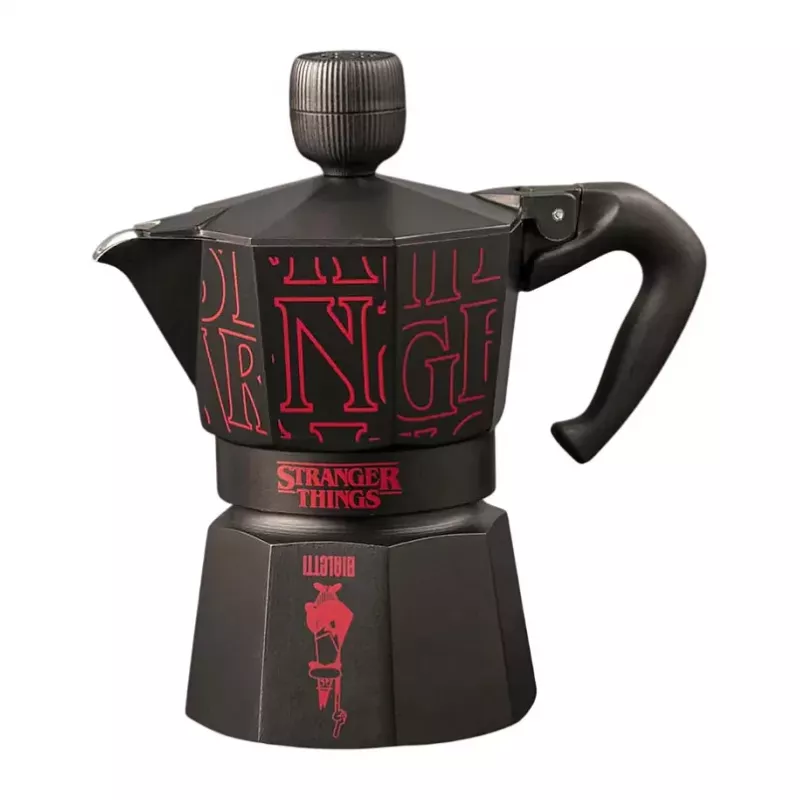 Bialetti Moka Express Sound Stranger Things 3 kupin liesi-espressokeitin (150 ml) musta