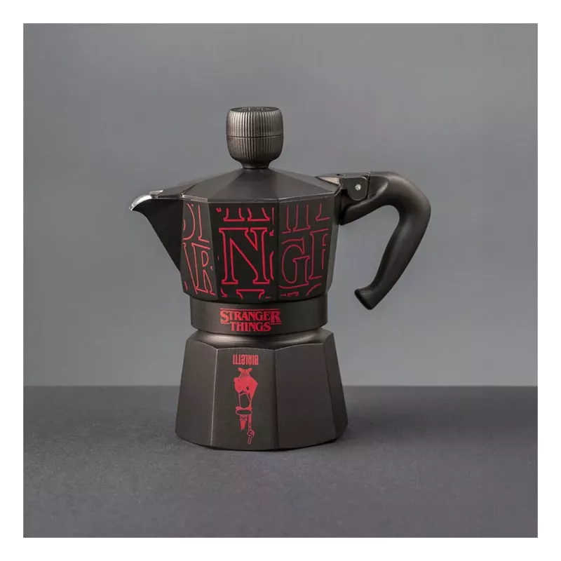 Bialetti Moka Express Sound Stranger Things 3 kupin liesi-espressokeitin (150 ml) musta