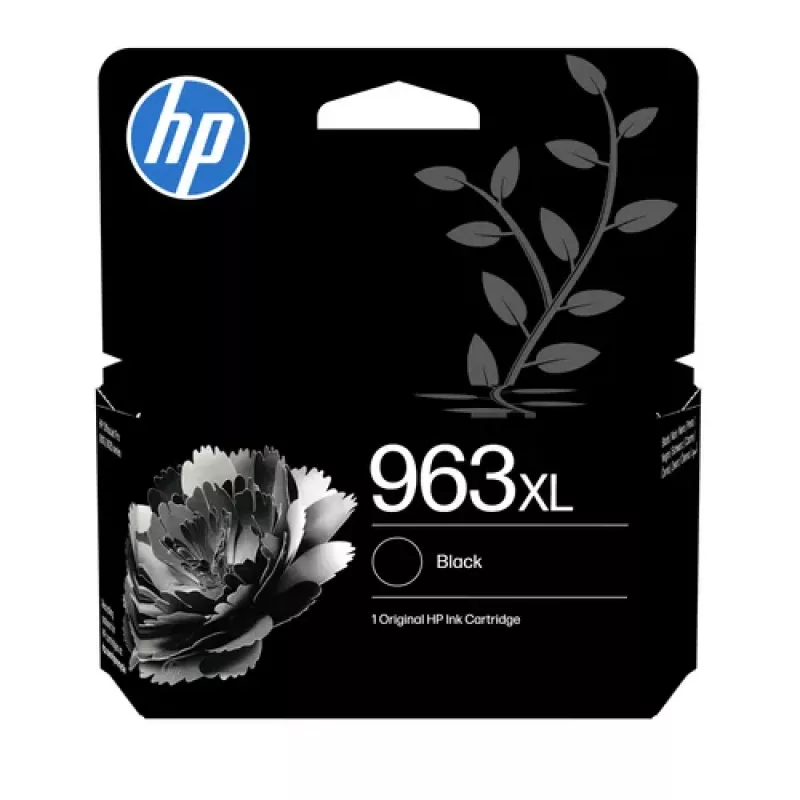 HP 963XL High Yield musta alkuperäinen mustekasetti (42,5 ml, 2 000 sivua)