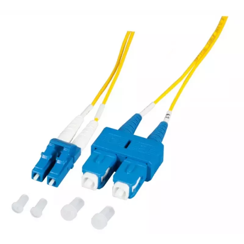 EFB Elektronik O0360.1-1.2 kuitu-patchkaapeli 1 m LC Duplex - SC Duplex OS2 Singlemode keltainen